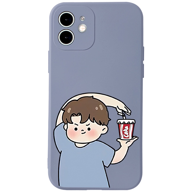 Ốp lưng JURSUE hoạt hình cặp đôi dễ thương đẹp Cho iPhone 14 13 12 11 Pro Max SE 2020 X XR XS 8 7 ip 6S 6 Plus kute Y2168