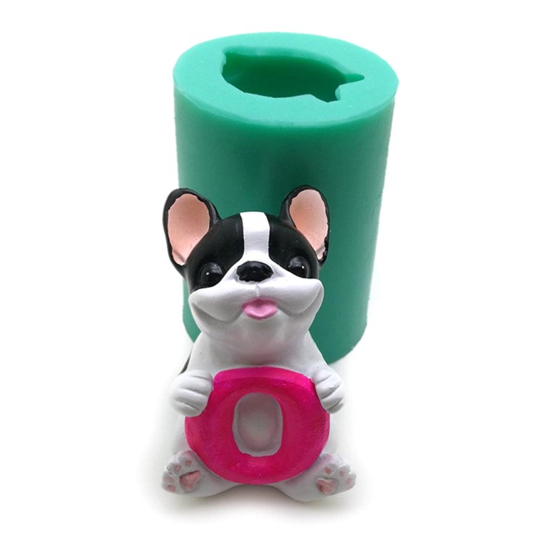 Bộ 4 Khuôn Silicone Tạo Hình Chú Chó 3d Làm Xà Phòng / Bánh / Chocolate Diy