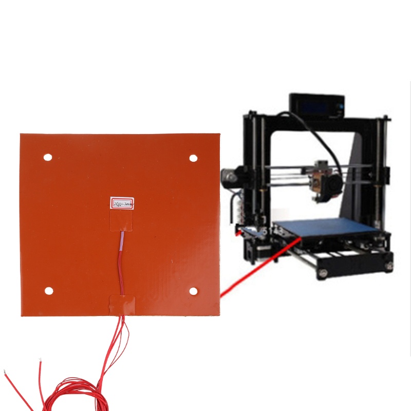Tấm Nệm Nhiệt Silicon 230x230mm 24V 200W Có Lỗ Vít Thay Thế Cho Máy In 3D