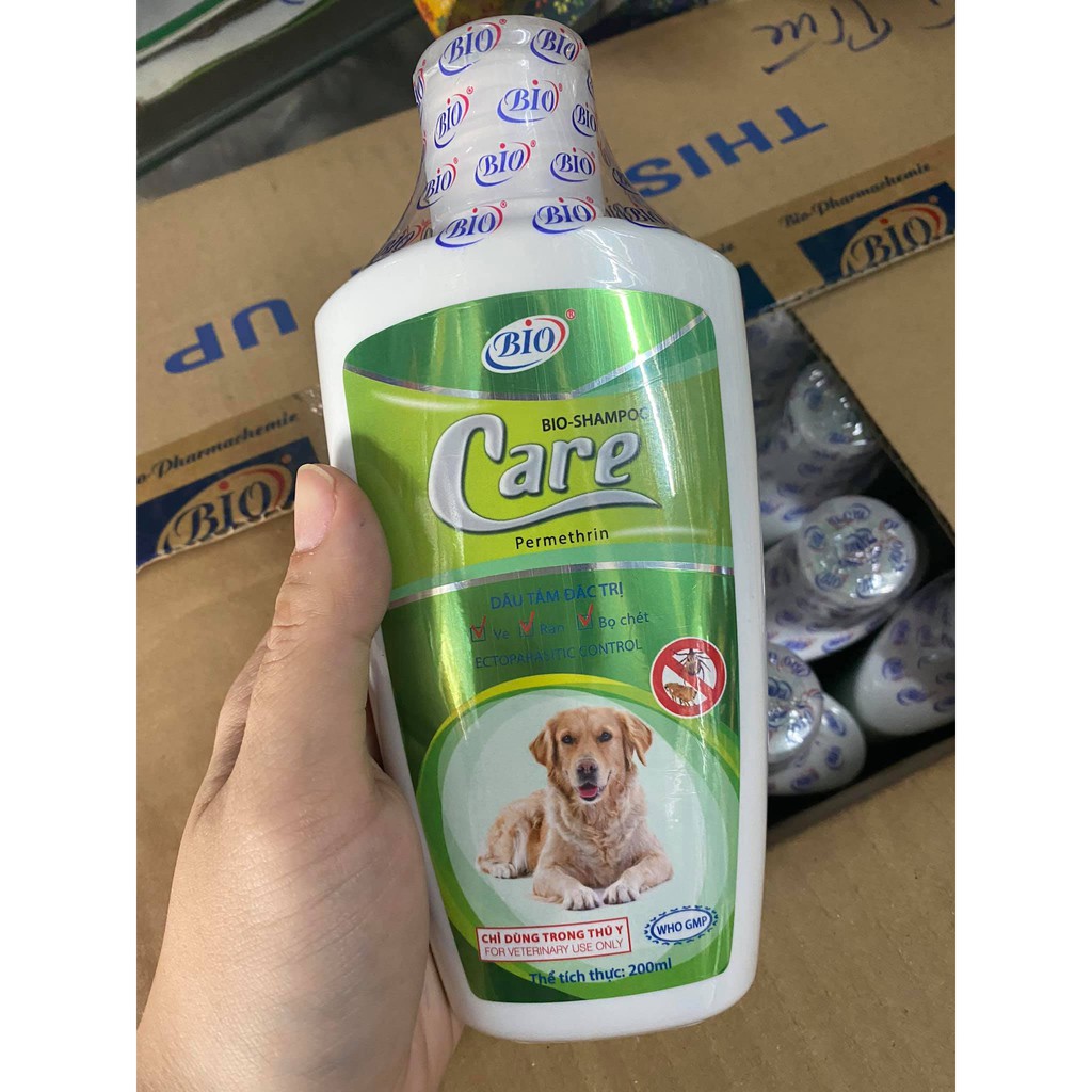 [ Hàng Chính Hãng] Sữa Tắm Bio Care Diệt Ve Rận, Bọ Chét, Khử Mùi Chó Mèo tất cả thể tích 150,200,450,500ml