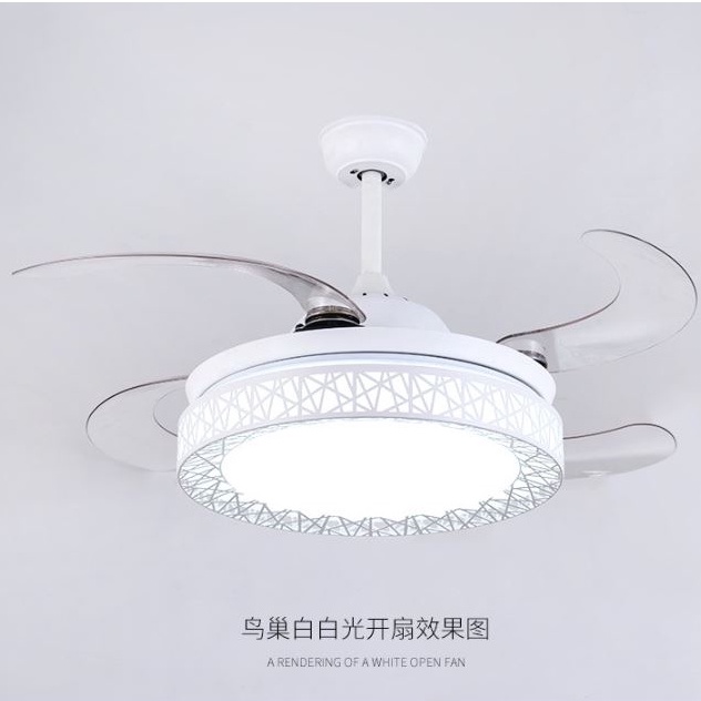 Đèn quạt MONSKY RORY cánh cụp xòe hiện đại, động cơ chạy siêu êm, siêu mát
