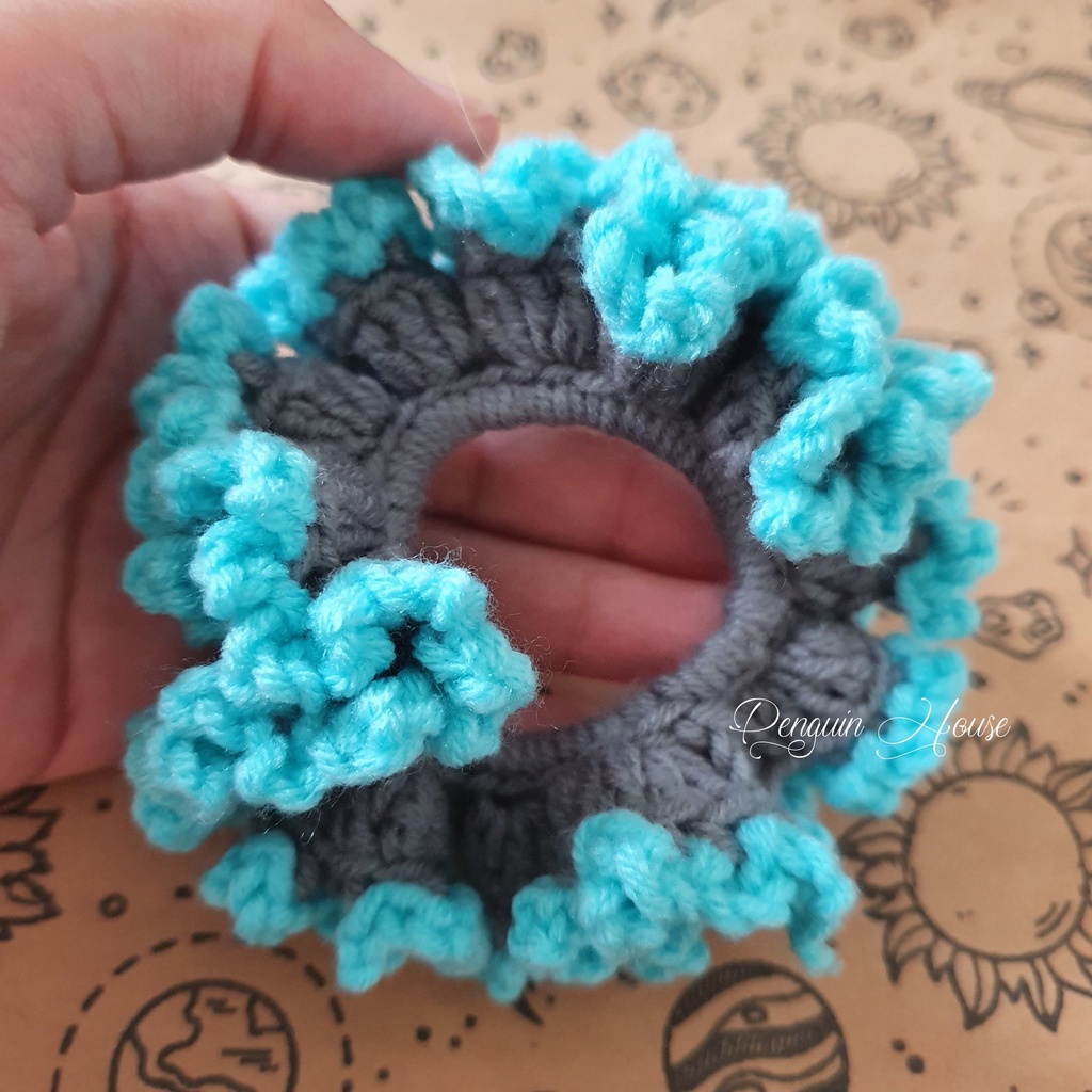 Dây Cột Tóc Scrunchies Len Móc Handmade - Penguin House