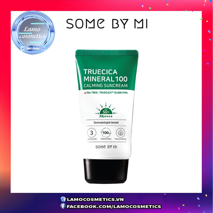 Kem Chống Nắng Some By Mi Truecica Mineral 100 Calming Suncream SPF50+/PA+++ 50ml