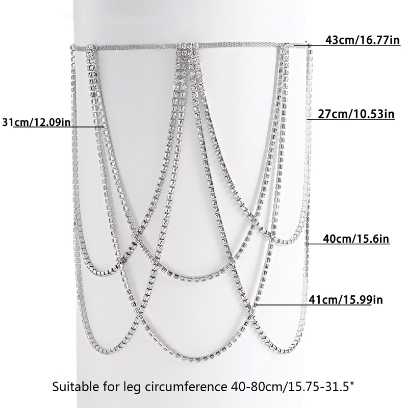 Chuỗi Dây Đeo Đùi Tua Rua Nhiều Lớp Chống Trượt Thời Trang Đi Biển Mùa Hè Cho Nữ