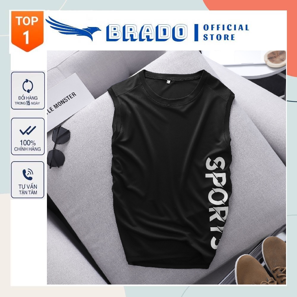 Áo Sát Nách, Áo Ba Lỗ Nam 𝐒𝐏𝐎𝐑𝐓𝐒 (4 màu) Dáng Thể Thao, Siêu Mát, Thấm Hút Mồ Hôi, Co Giãn Tốt