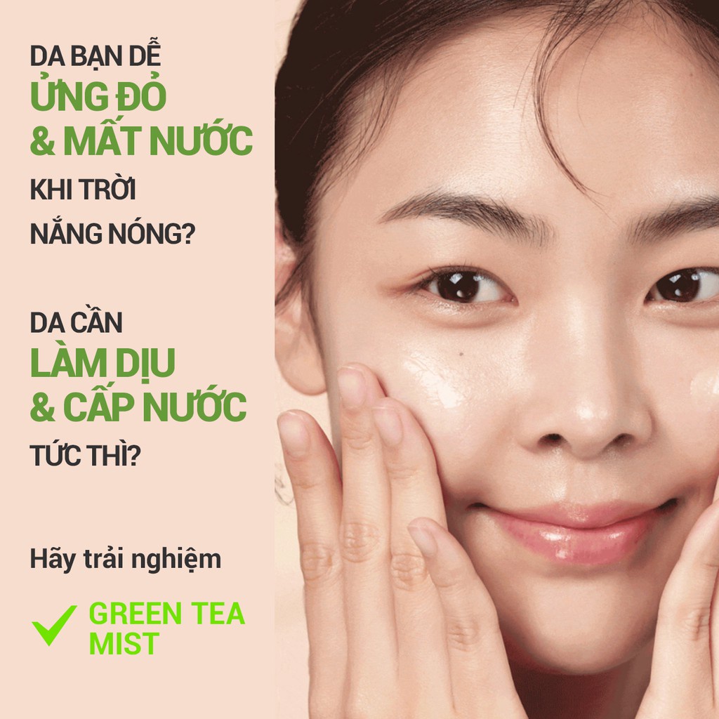 Xịt khoáng dưỡng ẩm trà xanh innisfree Green Tea Mist 150ml