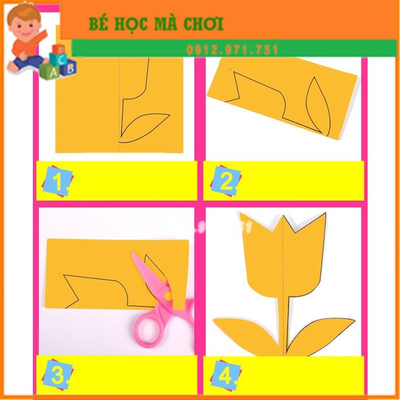 Đồ chơi Bộ tập cắt giấy thủ công an toàn Luyện cho bé sự khéo tay và sáng tạo
