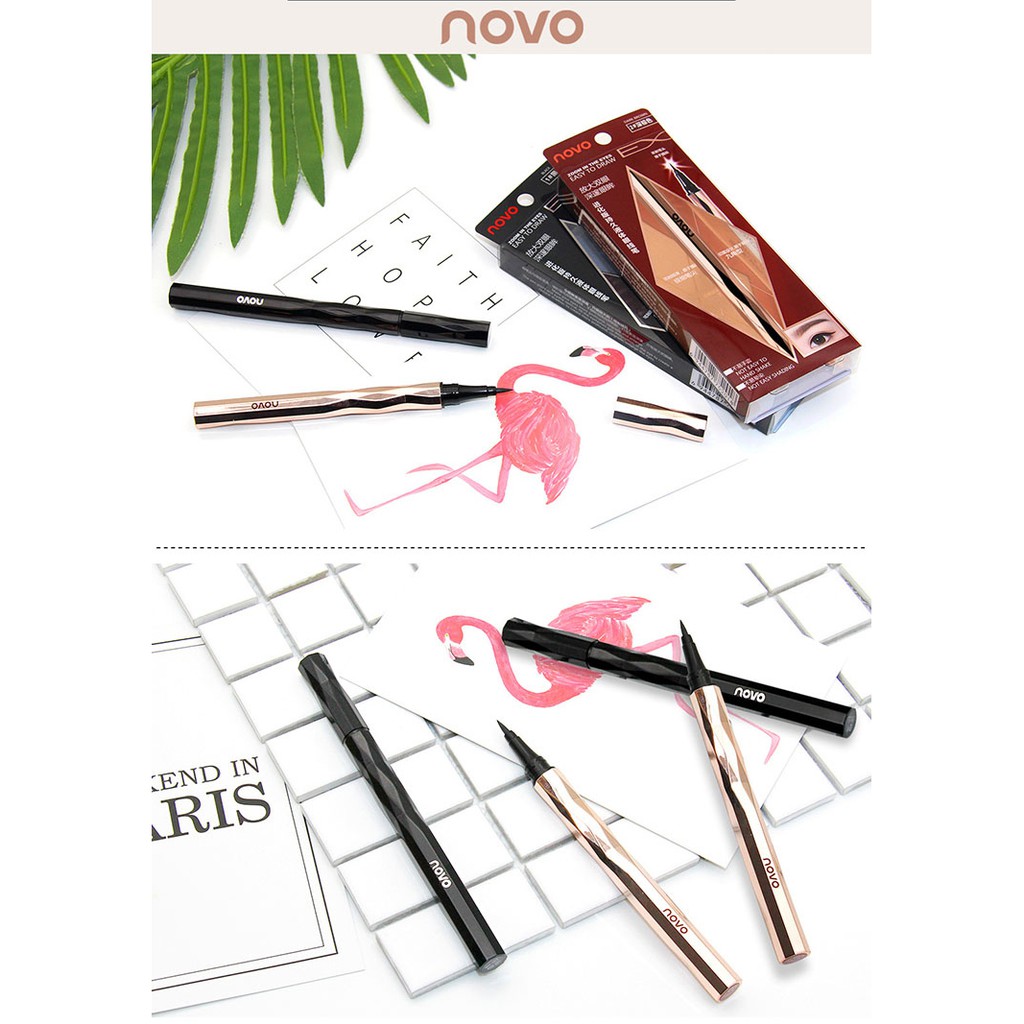 Bút kẻ mắt nước NOVO không lem không trôi thiết kế vân kim cương