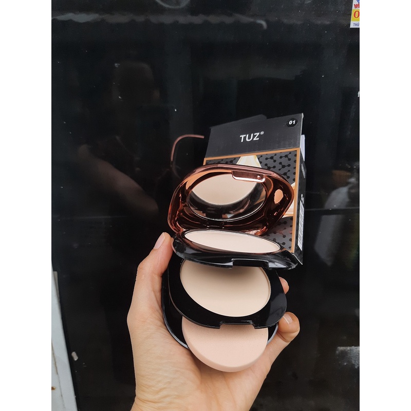 Phấn Phủ Kiềm Dầu Collagen Hold Makeup Powder 2 tầng 30gram kèm gương và bông mút