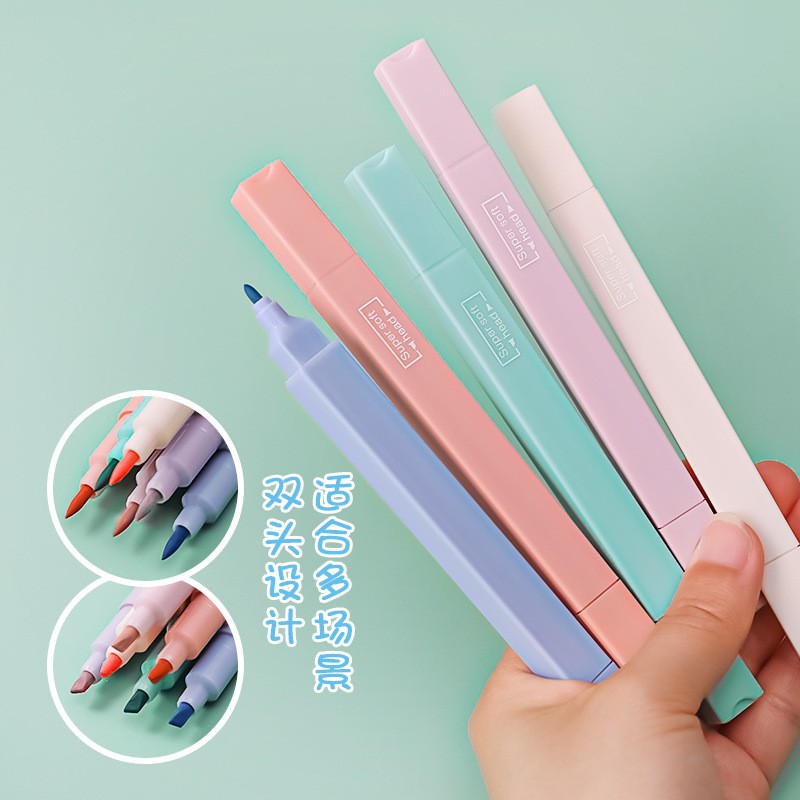 Bút highlight bút đánh dấu bút dạ quang màu pastel siêu xinh xắn, đáng yêu