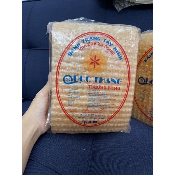 1KG Bánh tráng muối ớt loại vuông 1kg chính gốc Tây Ninh ( 2 xâp)