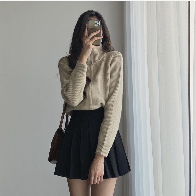 Chân váy Tennis Xếp Ly Lưng Cao Chữ A phong cách Ulzzang chất vải Vitex dày dặn, mặc siêu ấm 💖 Chân váy Xếp ly