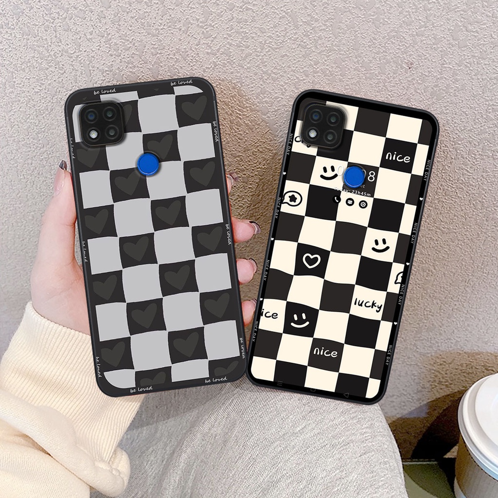 Ốp lưng Xiaomi REDMI 9C hình caro trái tim sweet luckey nice cute - LAA Case