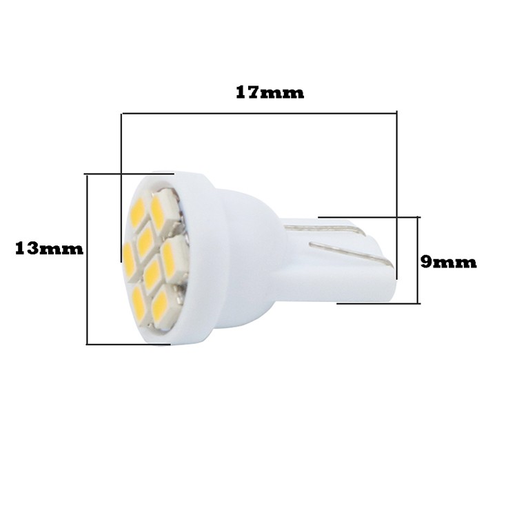 Đèn led T10 1206 8smd 12V W5W cho xe hơi