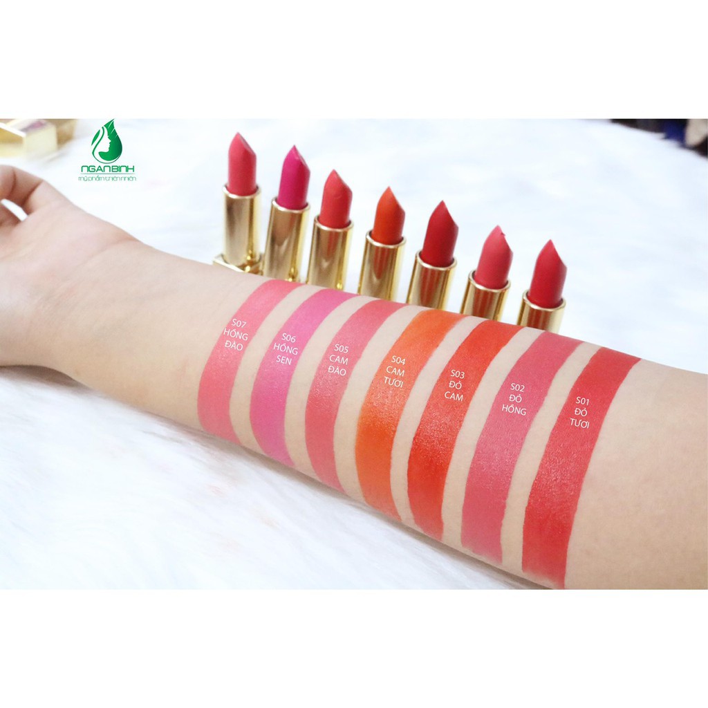 (SON KEM LÌ)Son môi có dưỡng màu sắc tự nhiên chống thấm nước xinh xắn | BigBuy360 - bigbuy360.vn