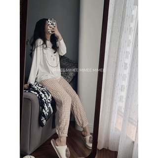 Bộ ngủ gấu caro cute mimee