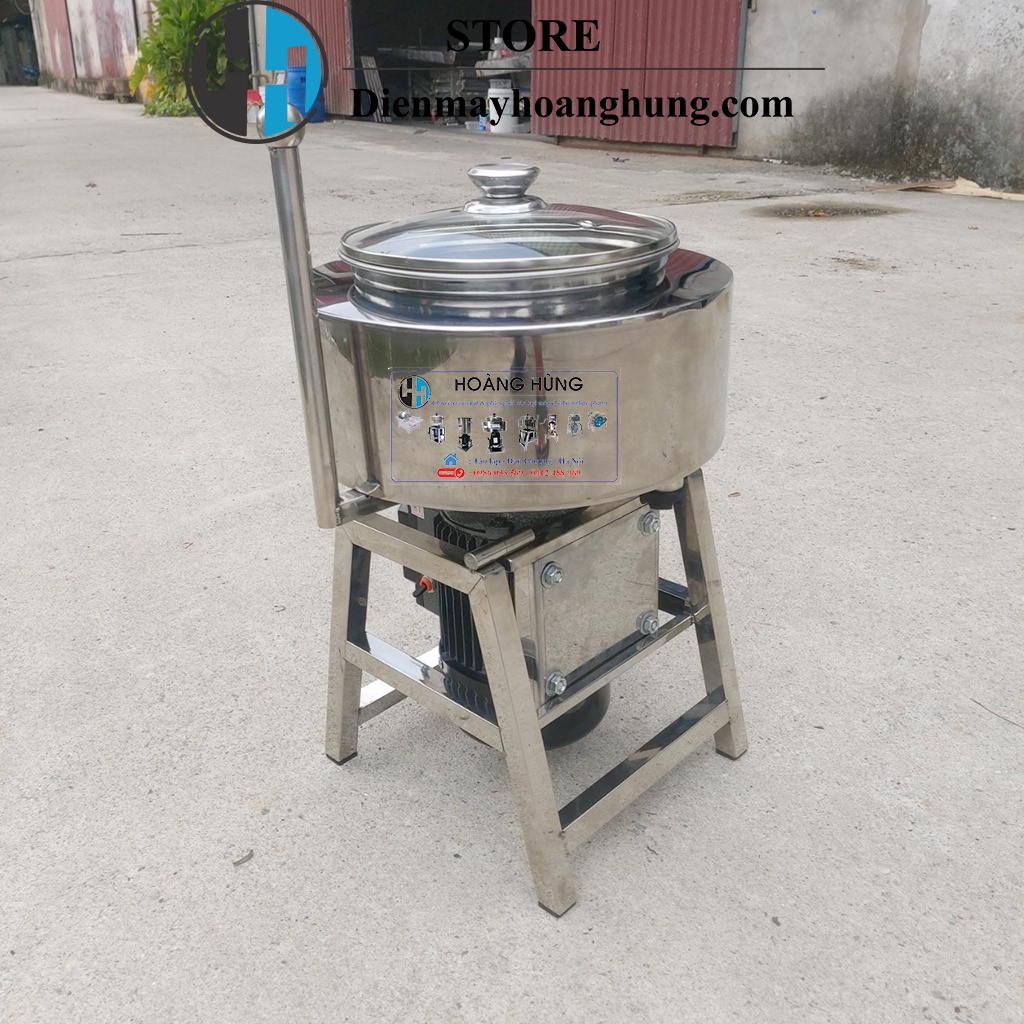 [DAO THẢ]Máy xay giò chả gia đình có bao đá khung A INox công suất 1.1KW - Dao thả nồi 22CM