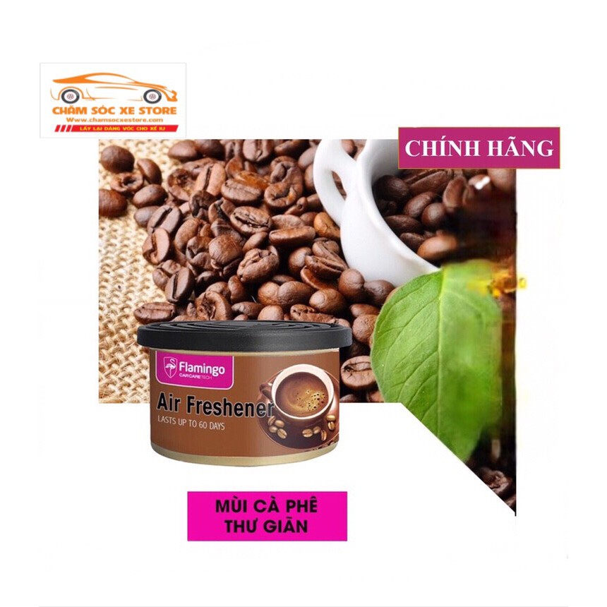 Sáp thơm hương cà phê diệu dàng, khử mùi hôi bên trong nội thất Flamingo Air Freshener Coffee F102 50g