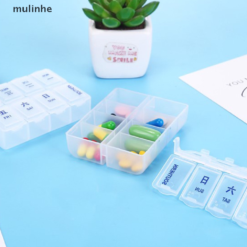 Hộp Đựng Thuốc Viên 7 Ngày 8 Ngăn Nhỏ Gọn Tiện Dụng