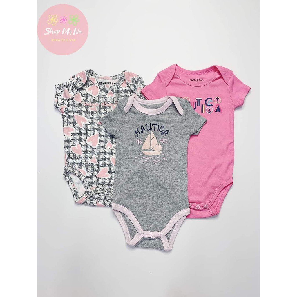 Sét 3 Body chip Bodysuit Cộc Tay xuất dư Cho Bé 0-36 Tháng (Hàng A) chất mềm mát