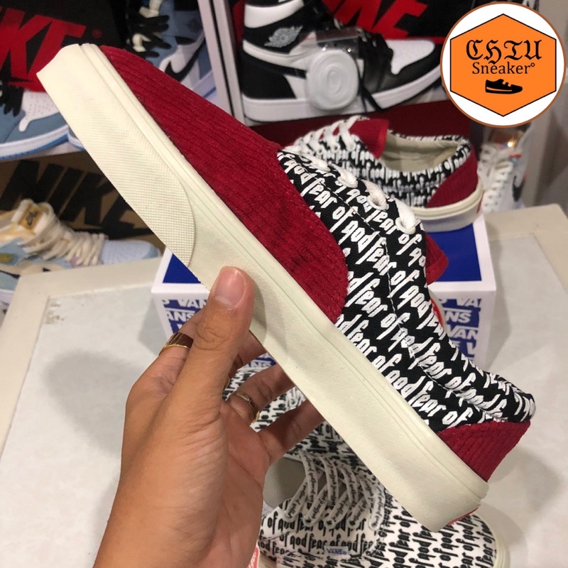 Giày lười nam nữ Vans Fear of god phiên bản đẹp Full box giày sục Vans cổ thấp fear of god