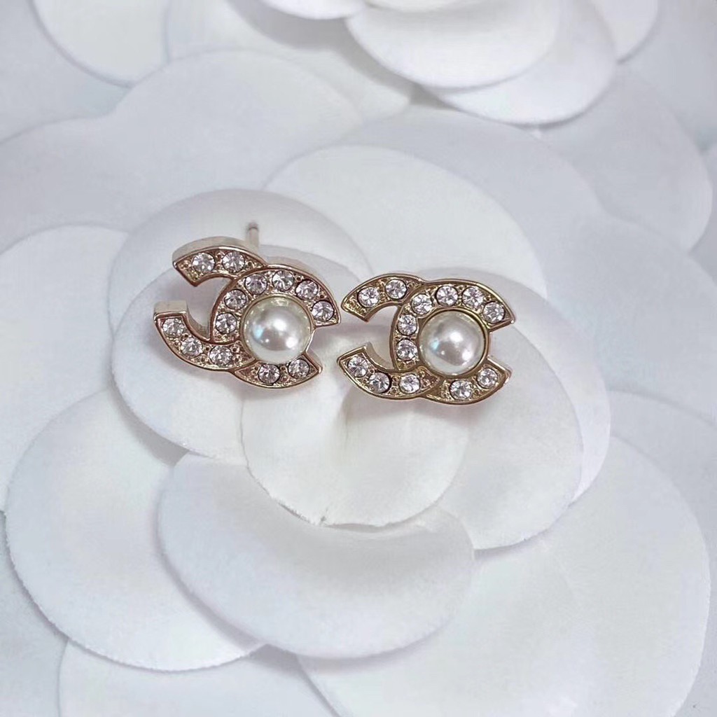 CH bông tai ngọc trai Kim cương khuyên tai nữ vàng