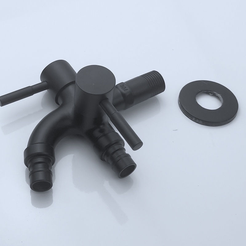 Baokemo Vòi Nước Hai Đầu Bằng Thép Không Gỉ 304 Màu Đen