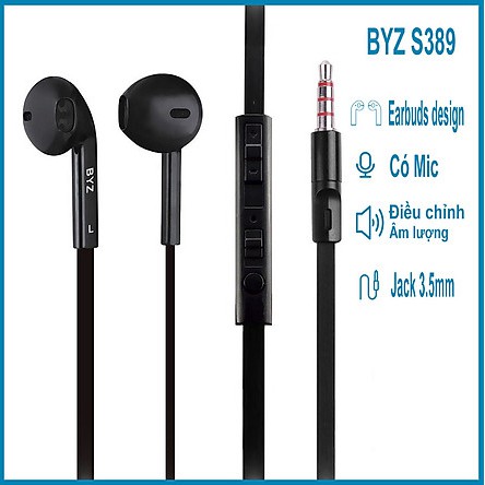 CHÍNH HÃNG, NGUYÊN SEAL] Tai nghe nhét tai stereo BYZ S389 hộp nguyên seal