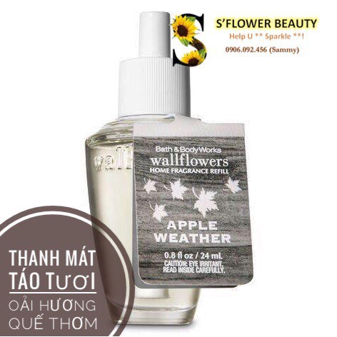 BBW | Tinh Dầu Thơm Xông Phòng Bath &amp; Body Works Wallflowers Home Fragrance Refills (24ml)