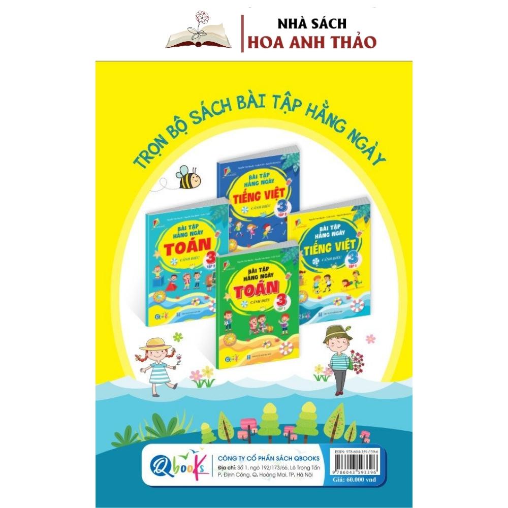 Sách- Combo BÀI TẬP HÀNG NGÀY TOÁN, TIẾNG VIỆT Lớp 3 CÁNH DIỀU KÌ 1