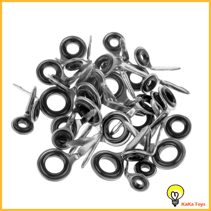 [KaKa Toys]40pcs Raft Fishing Rod Guides Rings 3# 4# 5# 6# Line Rings Guides Tip Tops