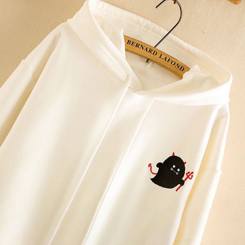 Áo Khoác Nỉ Hoodie Quỷ Dơi Cute KN19 Đen - ÁO KHOÁC NỈ HOODIE QUỶ DƠI CUTE UNISEX NAM NỮ | BigBuy360 - bigbuy360.vn