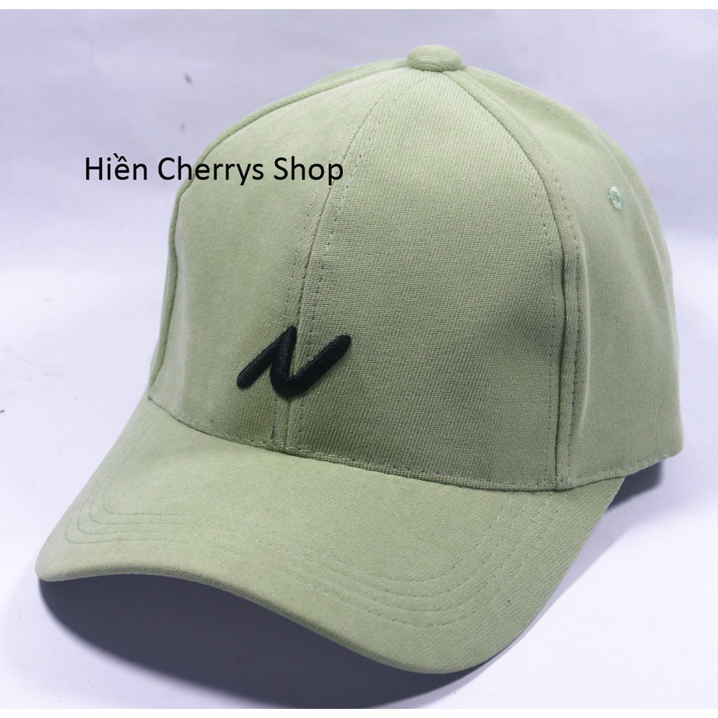 Nón kết thêu hình chữ N &amp; V chất liệu nhung tăm cao cấp form unisex nam nữ