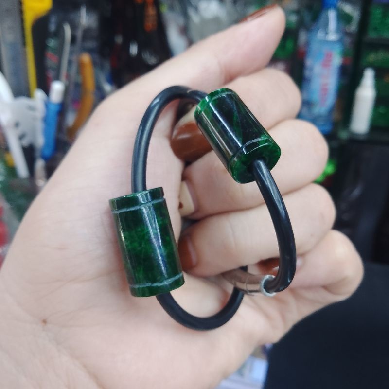 Vòng tay nam nữ lu thống may mắn đầu xuôi đuôi lọt dây cao su khoá bấm Hàn Quốc bền đẹp