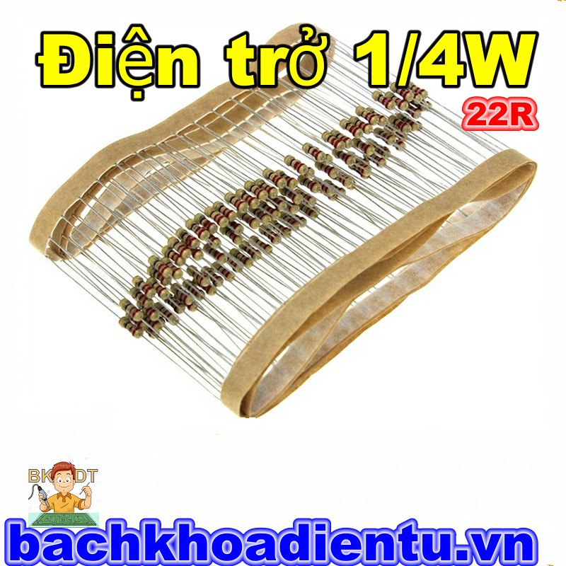 Điện trở 22R 1/4W túi 100c.