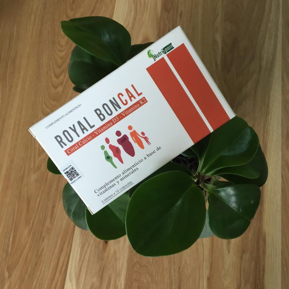 Royal Boncal - Hỗ trợ bổ sung canxi, D3, K2 (MK7) cho mẹ bầu và trẻ nhỏ giúp xương chắc khỏe, trẻ cao lớn (30 viên)