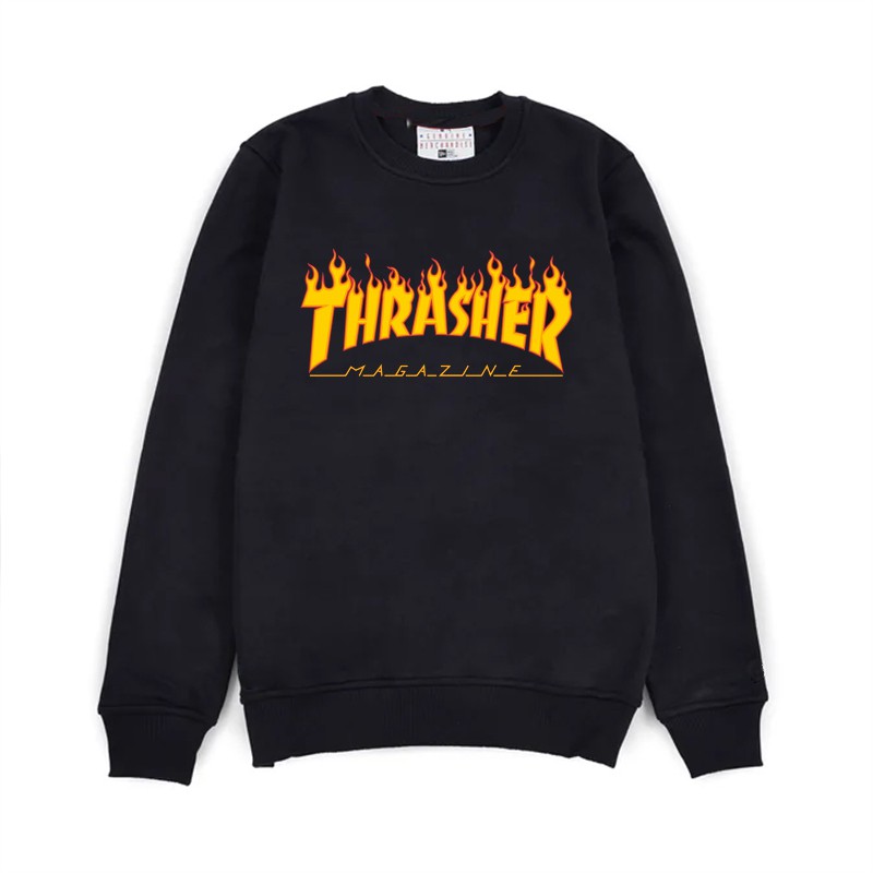 Áo Sweater Thrasher Cổ Tròn Size Lớn S M L Xl 2xl 3xl 4xl 5xl