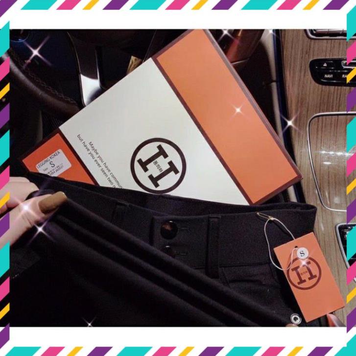 Quần Tregging cạp cao 2 cúc 💖 𝑭𝑹𝑬𝑬𝑺𝑯𝑰𝑷 💖 Quần Tregging nữ chất Umi hàn dày mịn màu đen siêu tôn dáng | BigBuy360 - bigbuy360.vn