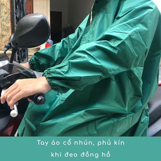 Áo mưa da cá kéo khóa dạng bít