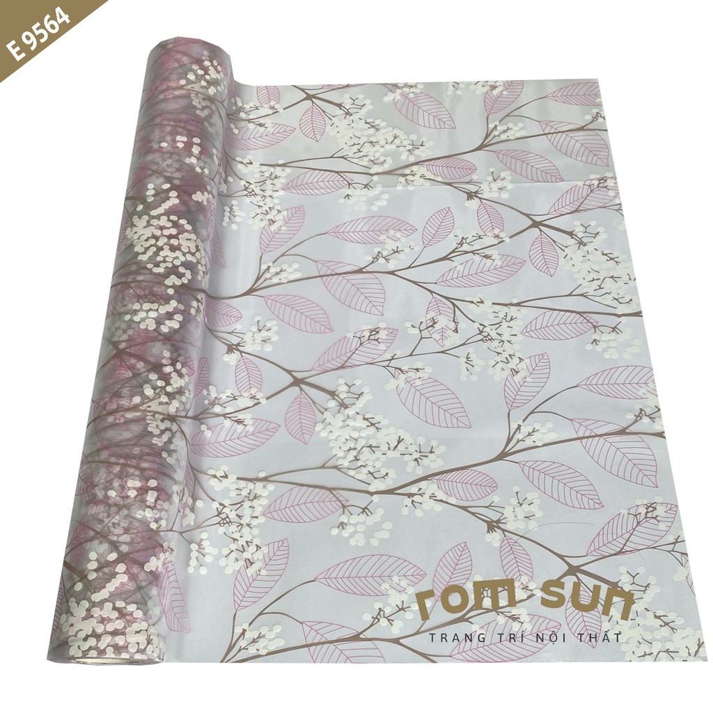 Giấy dán cửa kính mờ phòng ngủ, Decal đề can dán kính phòng tắm, văn phòng hoa hồng trắng