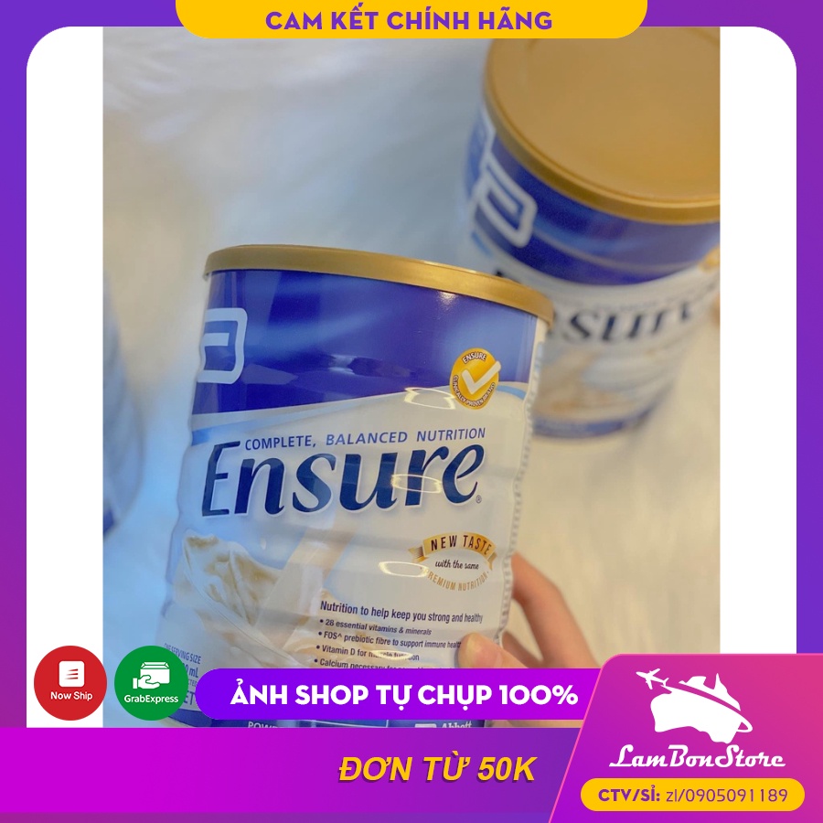 Sữa Ensure Úc (850g) vị vani mẫu mới