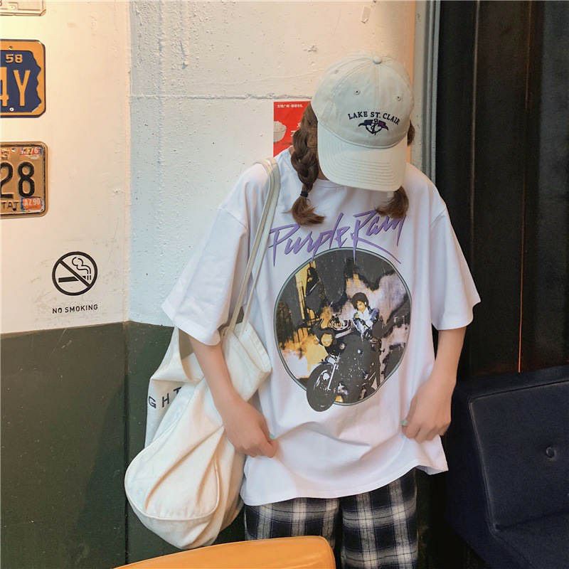 Áo thun tay lỡ Unisex Purple Rain