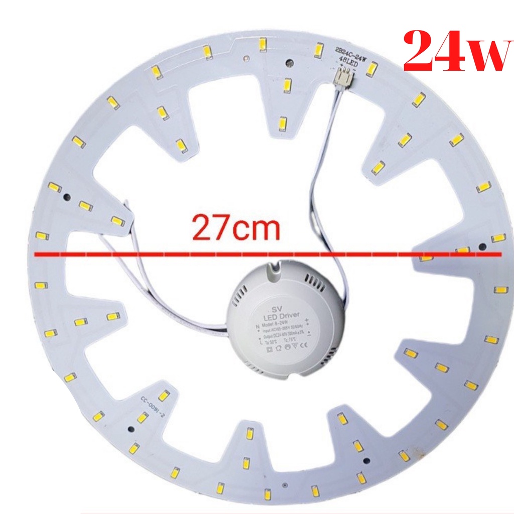 Bóng led vòng thay thế đèn trần và đèn hào quang 12w-18w-24w  ánh sáng TRẮNG