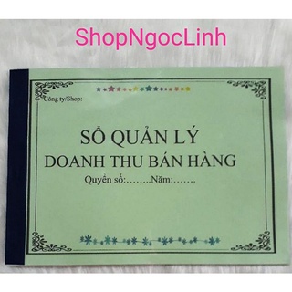 [MUA ĐỂ ĐƯỢC TẶNG QUÀ] SỔ QUẢN LÝ DOANH THU BÁN HÀNG CHO SHOP