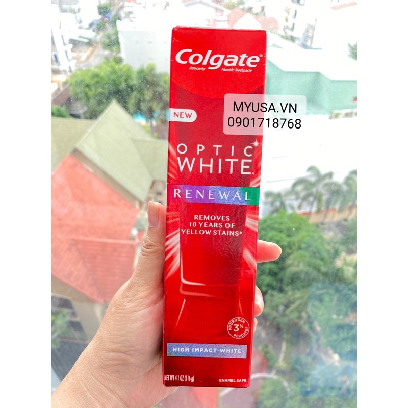 Kem danh rang ❤Kem đánh răng Colgate Optic White Renewal/Advanced