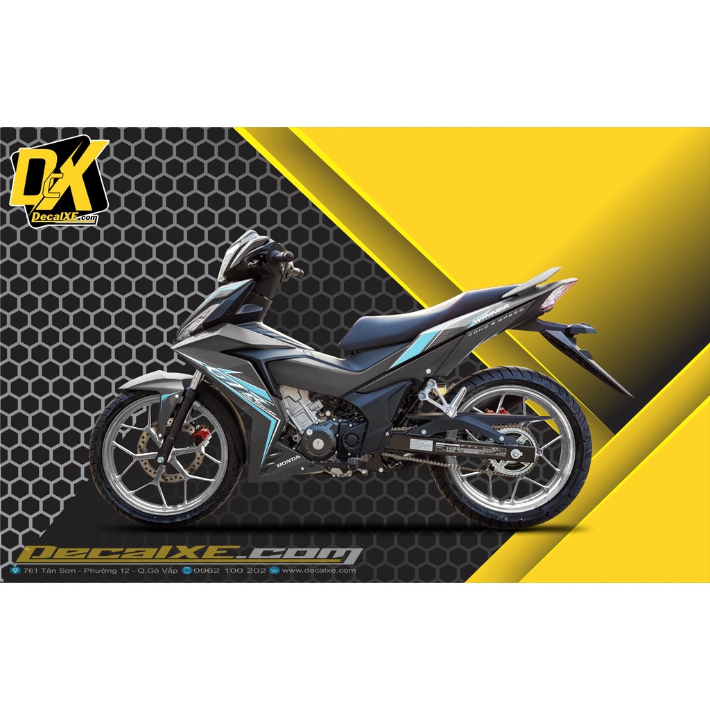 Tem rời dán xe WINNER V1 | Chất Liệu Decal Cao Cấp Chống Nước, Bền Màu, Cắt Khuôn Sẵn Dễ Dán | WINNERV1-TK0010