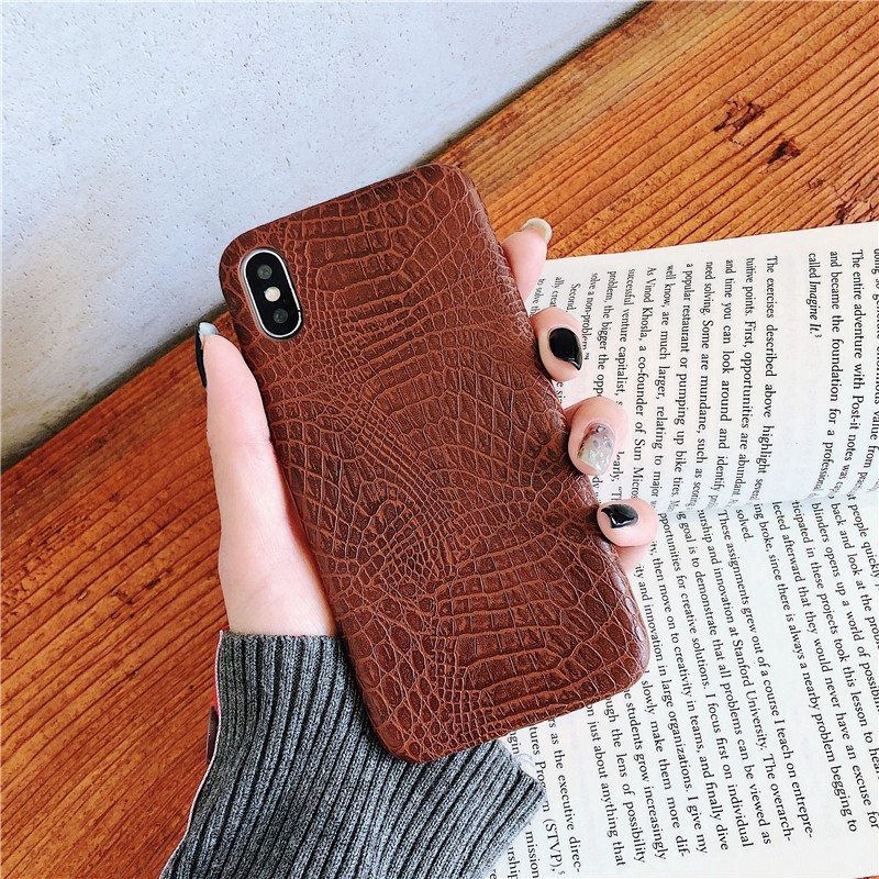 Ốp Điện Thoại Da PU Họa Tiết Da Cá Sấu Cho iPhone 11 12 X XS Max XR iPhone 7 8 6 6S Plus SE 2020 iPhone 12 Pro Max Mini