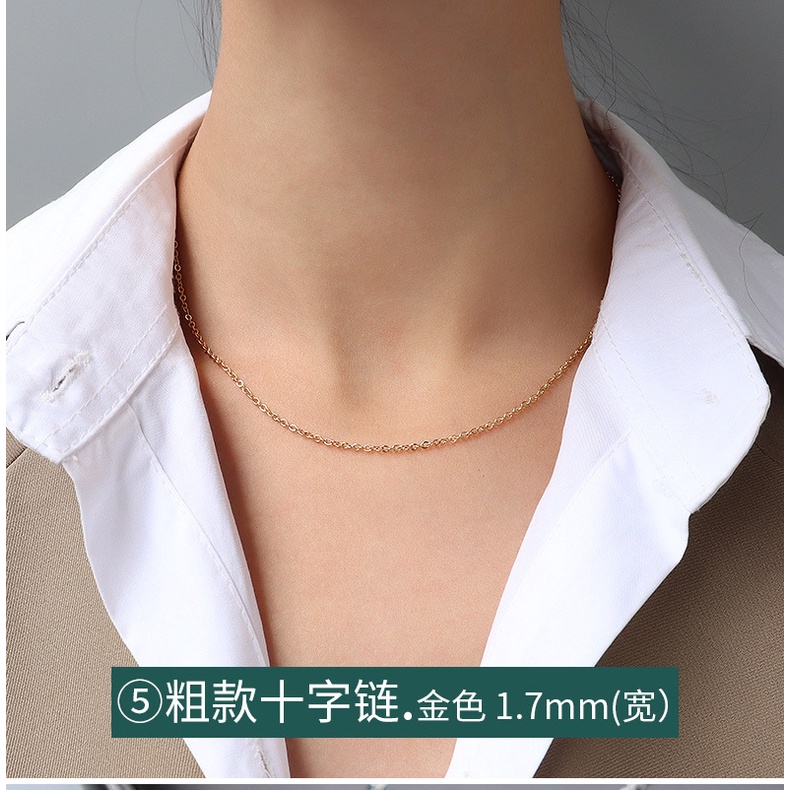 Dây Xích Xoắn Bằng Thép Titan Mạ Vàng 18k p873 Chuyên Dụng