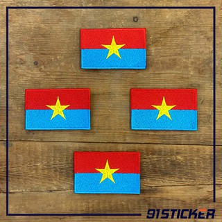 Patch/sticker vải ủi/velcro cờ Việt Nam giải phóng dùng trang trí quần áo, balo, túi xách ..v..v