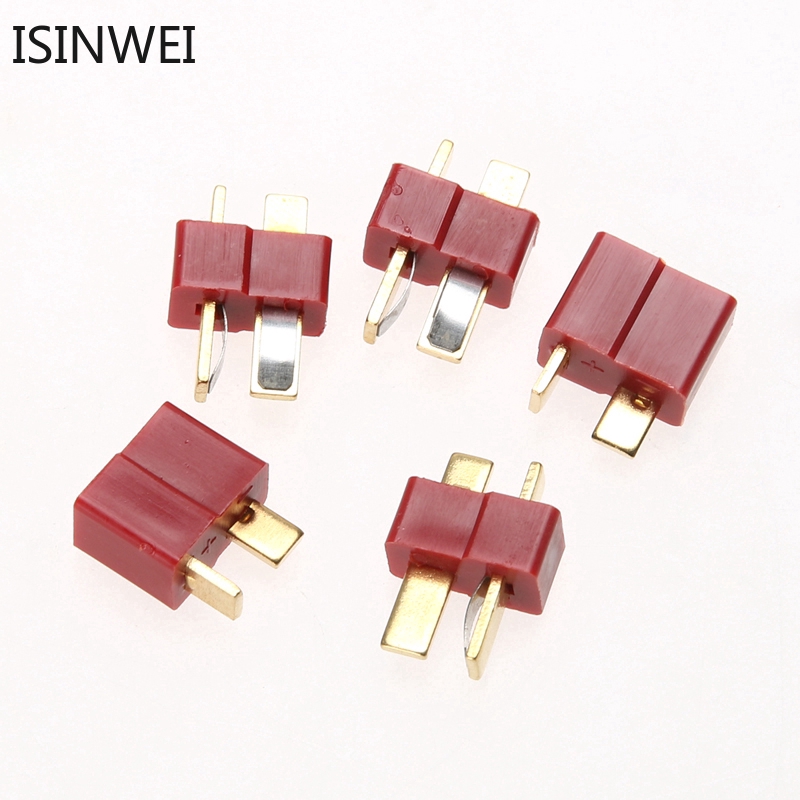 Set 5 cặp đầu nối chữ T mạ vàng cho pin Lipo cho máy bay RC HM